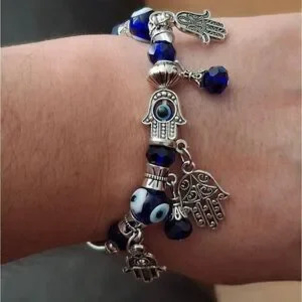 Evil Eye Silver Charm Bracelet View 5